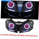 Headlight KTヘッドライトアセンブリカワサキニンジャZX6R 00-02ハローアイドヒッドプロジェクターレッド KT Headlight Assemb...