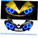 Headlight ヤマハR6のヘッドライトアセンブリ2003-2005 LED Angel Eyes HIDプロジェクターキットブルー Headlight A...