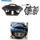 Headlight マットインナーアウターフェアリングデュアルLEDヘッドライトハーレーロードグライド15-22 18 Matte Inner Outer Fa...
