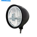 Headlight 黒い「ビレット」スタイルの溝ヘッドライト5 LED電球 - クロム Black