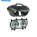 Headlight ハーレーCVOロードグライド15-22 16に適したマットインナーアウターフェアリングレッドヘッドライトフィット Matte Inner O...