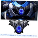 Headlight スズキGSX R1000 2009-2016フロントランプの1xフルLEDオートバイヘッドライトブルー 1X Full LED Motorc...