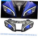 Headlight ヤマハYZF R6 2008-2016フロントDRLデーモンアイブルーの1X LEDヘッドライトアセンブリ 1X LED Headlight...