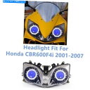 Headlight ホンダCBR600F4I 2001-2007ブルーデーモンアイ用のフロントヘッドライトアセンブリヘッドランプ Front Headlight...