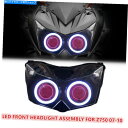 Headlight カワサキZ750 2007-2010フロントランプレッドの1X LEDモーターバイクヘッドライトアセンブリ 1X LED Motorbike...