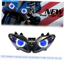 Headlight ヤマハYZF R1 2002-2003モーターサイクルヘッドランプの2X LEDヘッドライトアセンブリブルー 2X LED Headligh...