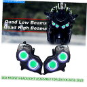 Headlight カワサキニンジャZZR1400 ZX14R 2012-2020ランプの2X LEDヘッドライトアセンブリ 2X LED Headlight ...