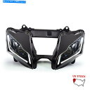 Headlight カワサキニンジャZX10R 2011-2015オートバイヘッドランプホワイトのフルLEDヘッドライト Full LED Headlight ...
