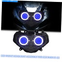 Headlight スズキGSXR600 GSX-R600 2001-03フロントランプの1X LEDオートバイヘッドライトブルー 1X LED Motorcy...