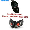 Headlight CBR600RR 2007-2012光ファイバレッドデーモンのLEDヘッドライトアセンブリヘッドランプ LED Headlight Asse...