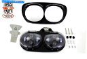 Headlight デュアルLEDヘッドランプユニットTCツーリングロードキングFLTR 2004-2013 Black Dual LED Headlamp U...