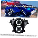 Headlight スズキGSXR750 GSX-R750 06-07 DEMON EYES DRLホワイトの1X LEDフロントヘッドライト 1X LED F...