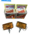 Headlight Nos Vintage Aris Alice Square Headlight Chopper Harley Excavator Pan 2...