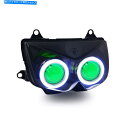 Headlight KT LEDヘッドライトアセンブリ川崎Z1000 2003 04 05 2006グリーン KT LED Headlight Assembly...