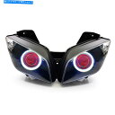 Headlight KT LED Angel Eye HIDプロジェクターYAMAHA YZF R15 2012-2016 Redのカスタムヘッドライト KT ...
