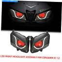 Headlight ホンダCBR600RR 2007-2012オートバイヘッドランプレッドの1X LEDヘッドライトアセンブリ 1X LED Headlight...