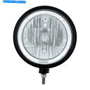 Headlight バイザー付きブラック「ビレット」スタイルのグルーブヘッドライト - 白いLEDハローリム Black “BILLET” Style Groo...
