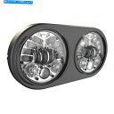 Headlight J&M 0553961 5.75in。 LEDヘッドライト - デュアル - クロム J&M 0553961 5.75in. LED Hea...
