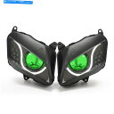 Headlight ホンダCBR600RR 2007-2012バイクライトヘッドランプグリーンのオートバイLEDヘッドライト Motorcycle LED He...