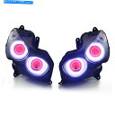 Headlight KT LED LEDヘッドライト川崎忍者ZX-14R ZZR1400 ZX14R 2006-2011 RED KT LED Headligh...