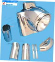 Headlight 新しい完全なクロムヘッドライトヘッドランプカウルナセルキットアセンブリハーレーツーリング New Complete Chrome Headl...