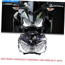 Headlight カワサキZ900 2017-2019エンジェルウィングDRLホワイトの1xフルLEDヘッドライトアセンブリ 1X Full LED Head...