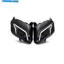 Headlight ホンダCBR600RR 2007-2012バイクフロントヘッドランプDRLホワイトの1X LEDヘッドライト 1X LED Headligh...