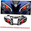 Headlight ヤマハYZF R6 2006-2007フロントDRLデーモンアイレッドの1X LEDヘッドライトアセンブリ 1X LED Headlight...