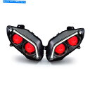 Headlight ヤマハR1 LED&HIDプロジェクターヘッドライトアセンブリ2004 2006 V2 REDのKT KT For Yamaha R1 LE...