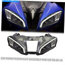 Headlight ヤマハYZF R6 2008-2016フロントDRLデーモンアイホワイトの1X LEDヘッドライトアセンブリ 1X LED Headligh...