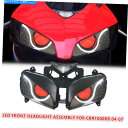 Headlight ホンダCBR1000RR 2004-07フロントランプレッドの1X LEDオートバイヘッドライトアセンブリ 1X LED Motorcycl...