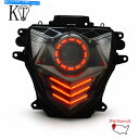 Headlight スズキGSXR600 GSX-R600 2011-2021 SportBike Lamp Redの1x LEDフロントヘッドライト 1X L...