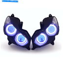 Headlight KT LEDヘッドライト川崎忍者ZX-14R ZX14R 2012-2022 Demon Angel Eye Halo KT LED Hea...