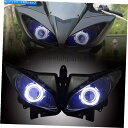 Headlight ヘッドライトアセンブリプロジェクターヘッドランプヤマハFZ6Sのダブルエンジェルアイズ03-09 Headlight Assembly Pr...