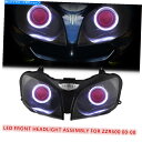 Headlight カワサキZZR600 2000-08オートバイフロントランプの1X LEDヘッドライトアセンブリ 1X LED Headlight Asse...