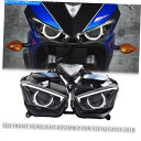 Headlight ヤマハYZF R25のフルLEDヘッドライトアセンブリ15-18スポーツバイクフロントランプホワイト Full LED Headlight ...