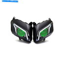 Headlight ホンダCBR600RR 2007-2012フロントランプグリーンの1x LEDオートバイヘッドライト 1X LED Motorcycle H...
