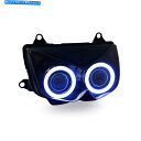Headlight KT LED Angel Eye Hid Head Light Assembly for Kawasaki Z750 2004 2005 2...