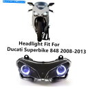 Headlight ドゥカティスーパーバイク848 2008-2013ホワイトエンジェル用のヘッドライトアセンブリヘッドランプ HID Headlight As...