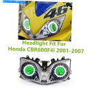 Headlight ホンダCBR600F4I 2001-2007グリーンデーモンアイ用のフロントヘッドライトアセンブリヘッドランプ Front Headligh...