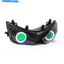 Headlight KTは川崎Ninja ZX6R ZX-6R 2005-2006グリーンのヘッドライトをLEDしました KT LED Headlight fo...