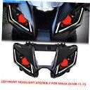 Headlight カワサキニンジャZX10R 2011-2015レッドの1xフルLEDオートバイヘッドライトアセンブリ 1X Full LED Motorcy...