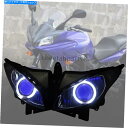 Headlight ヘッドライトアセンブリホワイトエンジェルアイズハイドプロジェクターフィットヤマハFZ6S 2003-2009 Headlight Assem...