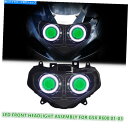 Headlight KTヘッドライトアセンブリHIDプロジェクターLED Halo Eye for Suzuki GSX-R600 02-03 Green KT...