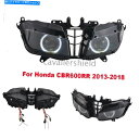 Headlight フロントホワイトエンジェルアイズは、ホンダCBR600RR 2013-2018の完全なヘッドライトアセンブリを隠しました Front Whi...