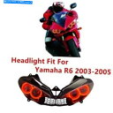 Headlight ヤマハYZF R6 2003-2005 DRLのLEDレッドエンジェルアイヘッドライトアセンブリヘッドランプ LED Red Angel E...