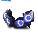 Headlight KTは川崎Ninja ZX-14R ZZR1400 ZX14R 2006-2011 BlueのヘッドライトをLEDしました KT LED H...