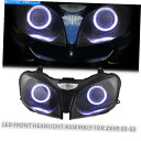 Headlight KTヘッドライトアセンブリカワサキニンジャZX6R 2000-2002 Halo Eyes HIDプロジェクター KT Headlight ...
