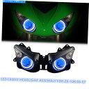 Headlight KTヘッドライトアセンブリカワサキニンジャZX10R 2006-2007ハローアイプロジェクターブルー KT Headlight Assem...