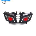 Headlight ホンダCBR600RR 2013-2021フロントヘッドライトランプレッドの1xフルLEDヘッドライト 1X Full Led Headli...